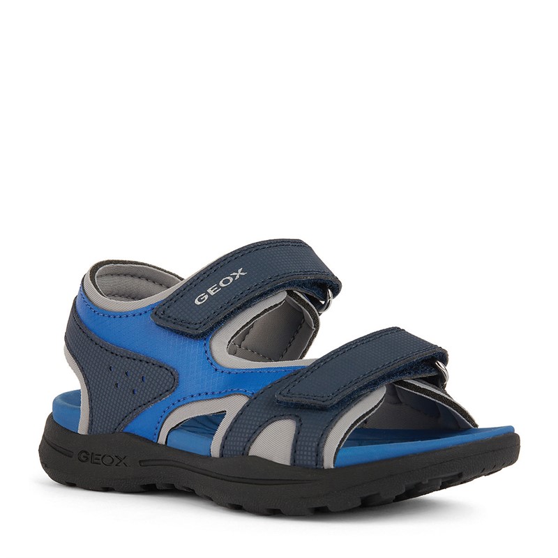 GEOX Junior Boys Vaniett Dual Strap Sandals Navy/Royal