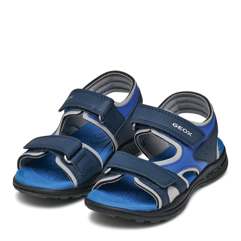 GEOX Junior Boys Vaniett Dual Strap Sandals Navy/Royal