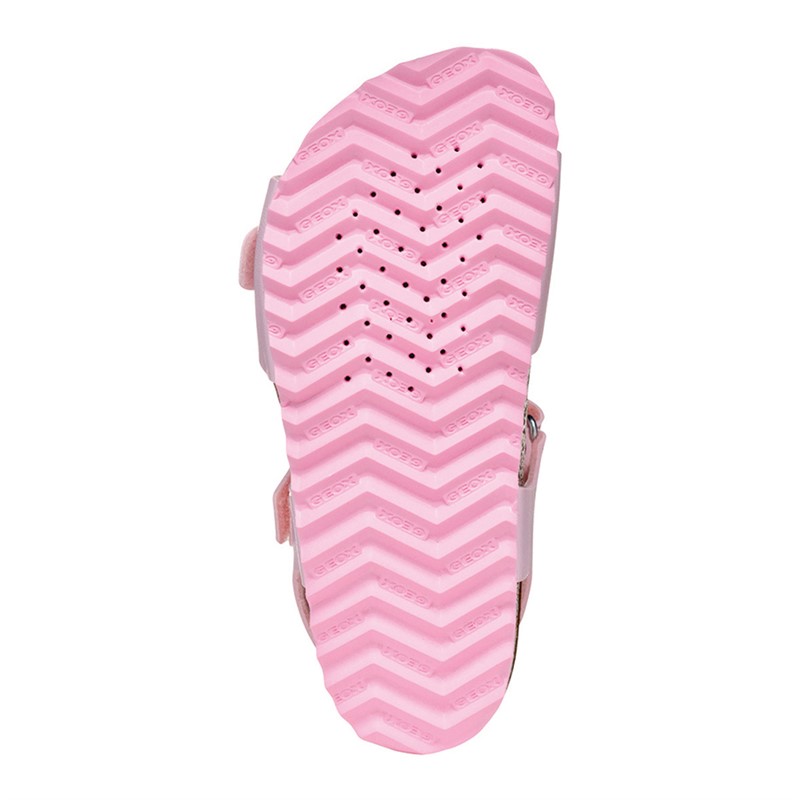 GEOX Girls Adriel Ankle Strap Footbed Sandals Light Pink