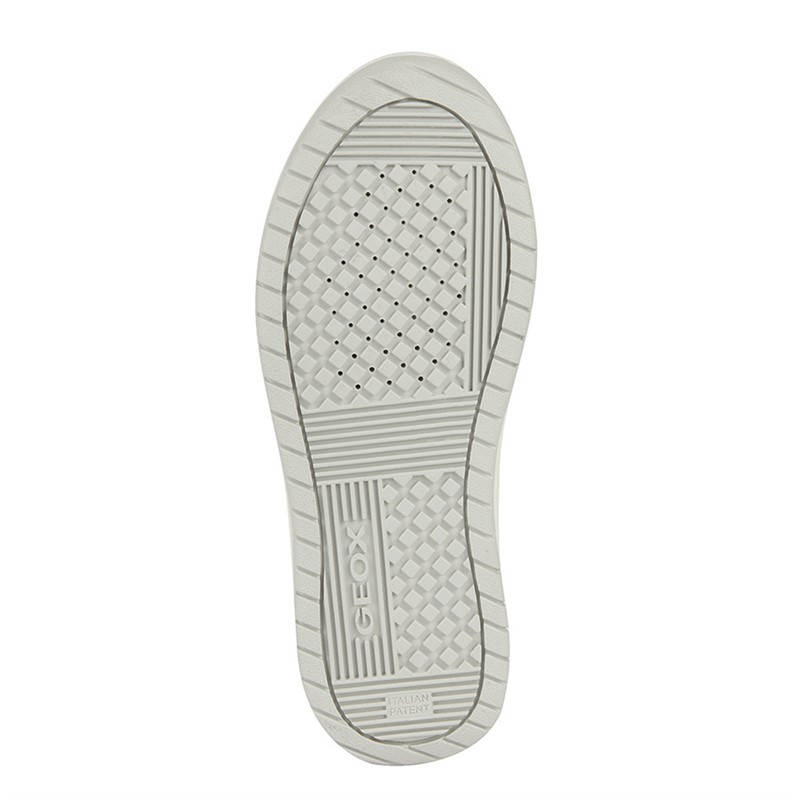 GEOX Boys Perth Single Strap Trainers White/Light Grey