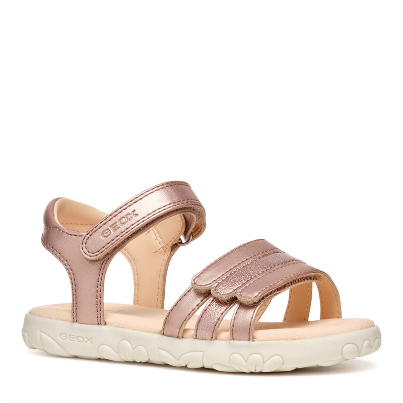 GEOX Junior Girls Haiti Ankle Strap Sandals Light Rose