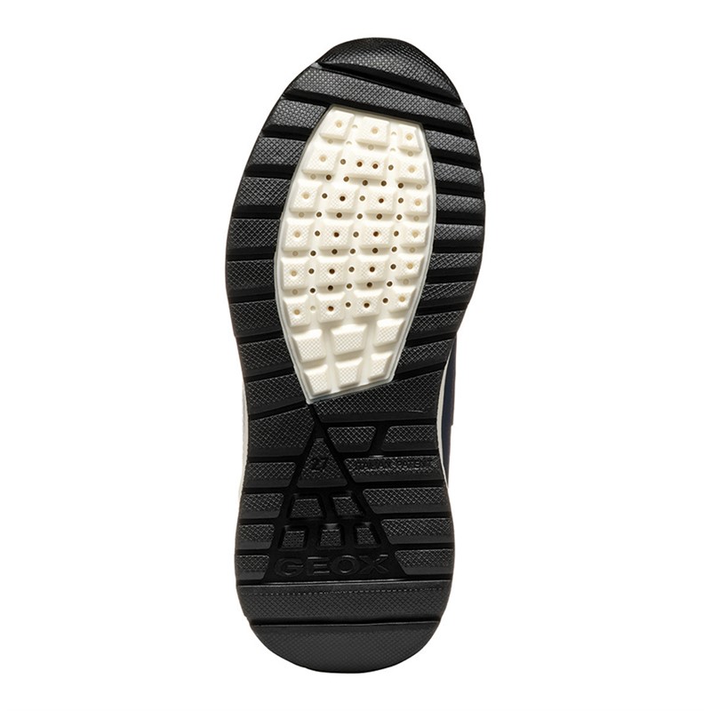 GEOX Boys Briezee Single Strap Trainers Navy/Dark Red