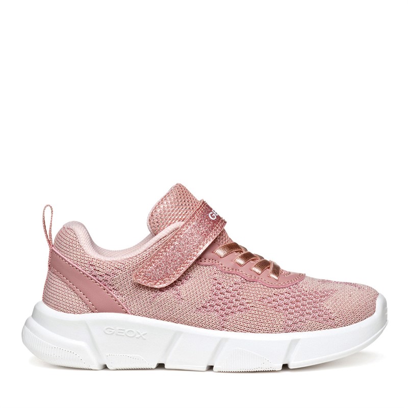 GEOX Girls Aril Single Strap Trainers Light Rose