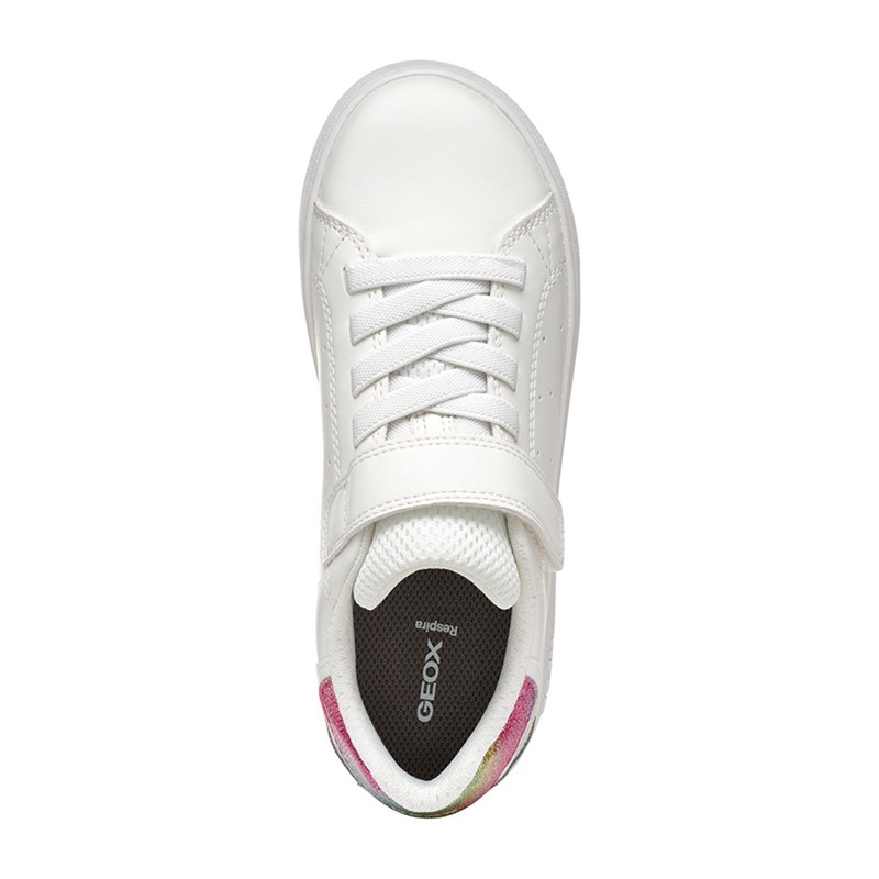 GEOX Girls Eclyper Single Strap Trainers White/Multi