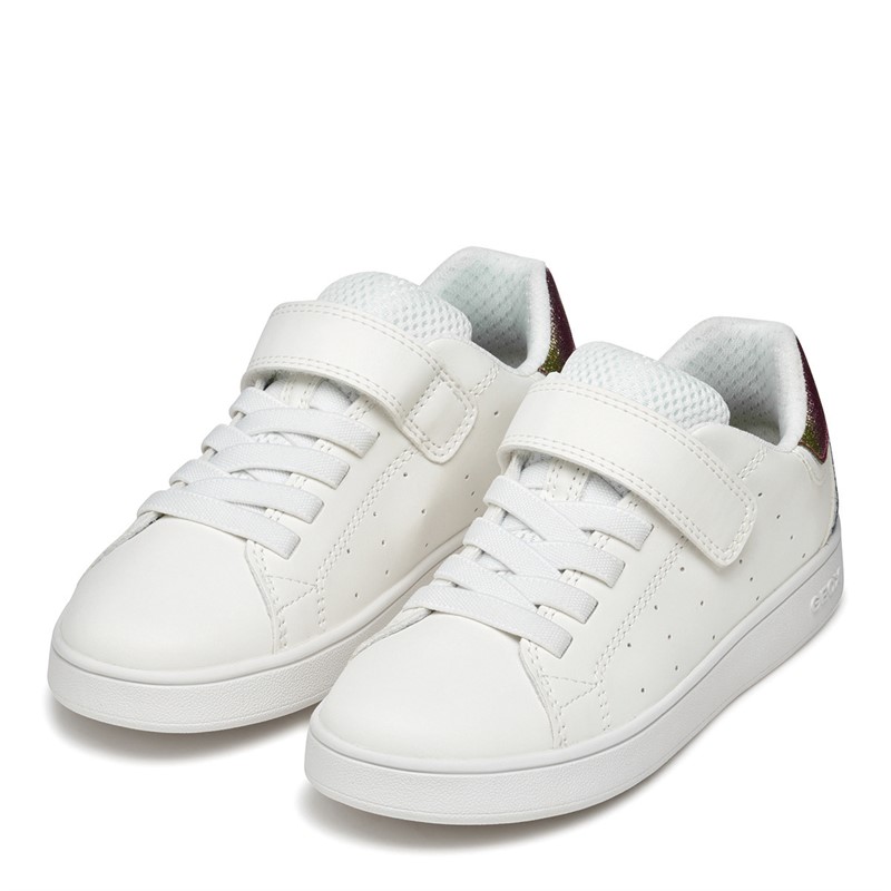 GEOX Girls Eclyper Single Strap Trainers White/Multi