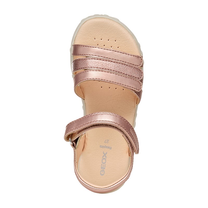 GEOX Girls Haiti Ankle Strap Sandals Light Rose