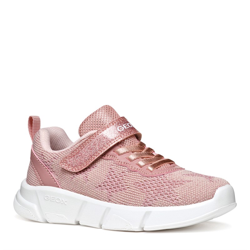 GEOX Junior Girls Aril Single Strap Trainers Light Rose