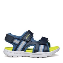 GEOX Boys Vaniett Ankle Strap Sandals Navy/Light Blue