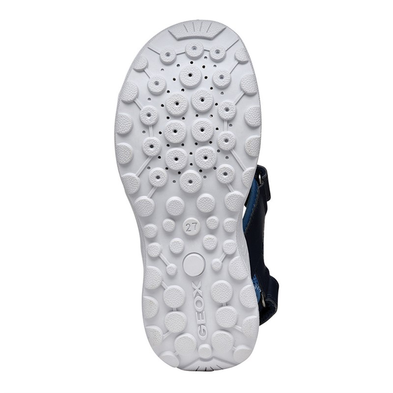 GEOX Boys Vaniett Ankle Strap Sandals Navy/Light Blue