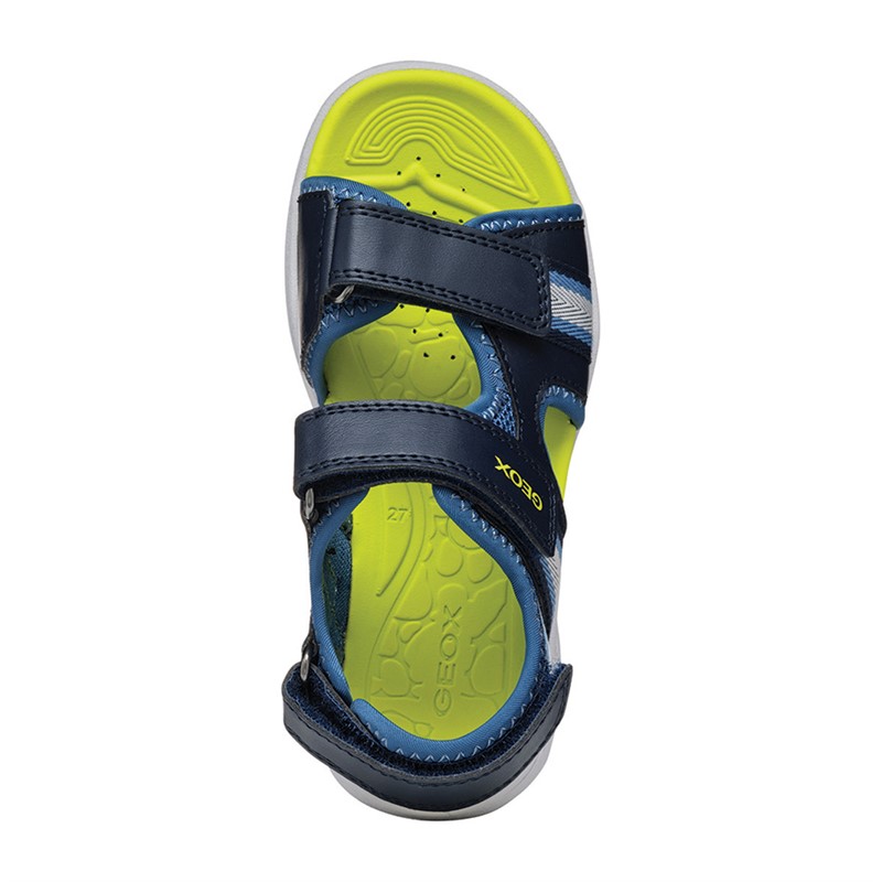 GEOX Boys Vaniett Ankle Strap Sandals Navy/Light Blue