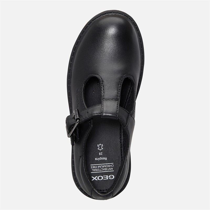 GEOX Infant Girls Casey Chunky T-Bar Shoes Black