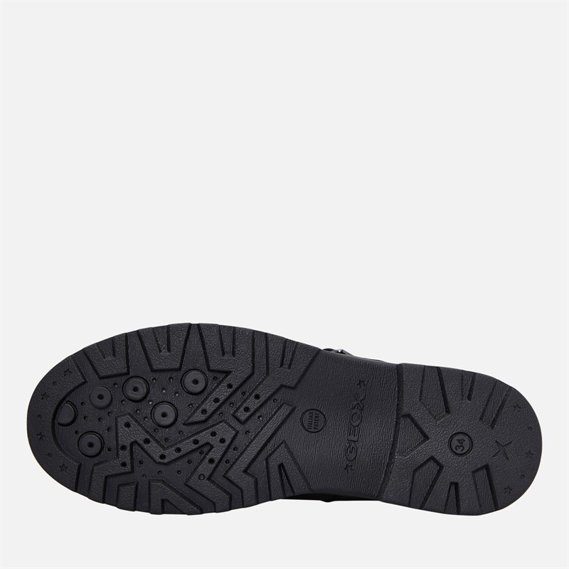 GEOX Junior Girls Casey Chunky T-Bar Shoes Black