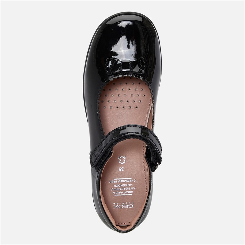 GEOX Junior Girls Naimara Mary Jane Bow Shoes Black