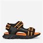 GEOX Junior Boys Airadyum Ankle Strap Sandals Black/Orange