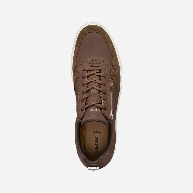 GEOX Mens Serifos Trainers Browncotto