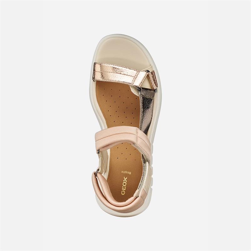 GEOX Womens Flextride S Sandals Papyrus/Dark Beige Papyrus/Dk Beige
