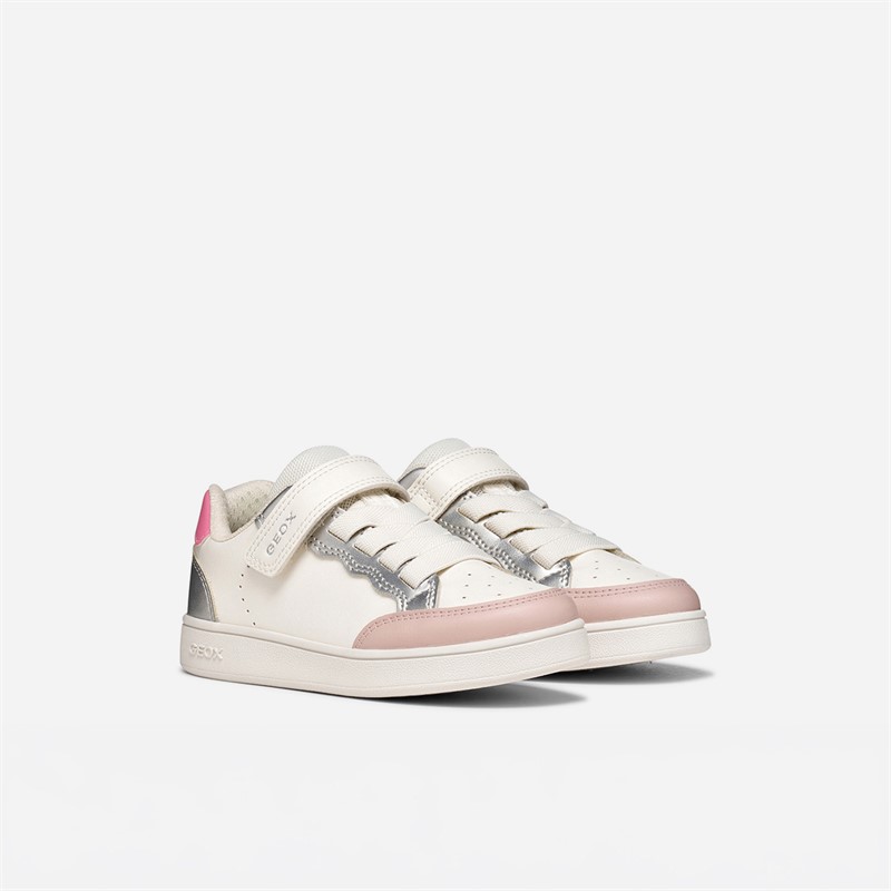 GEOX Girls Eclyper Trainers White/Rose
