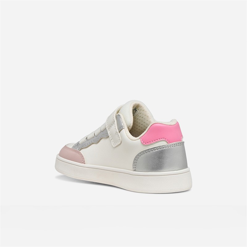 GEOX Girls Eclyper Trainers White/Rose