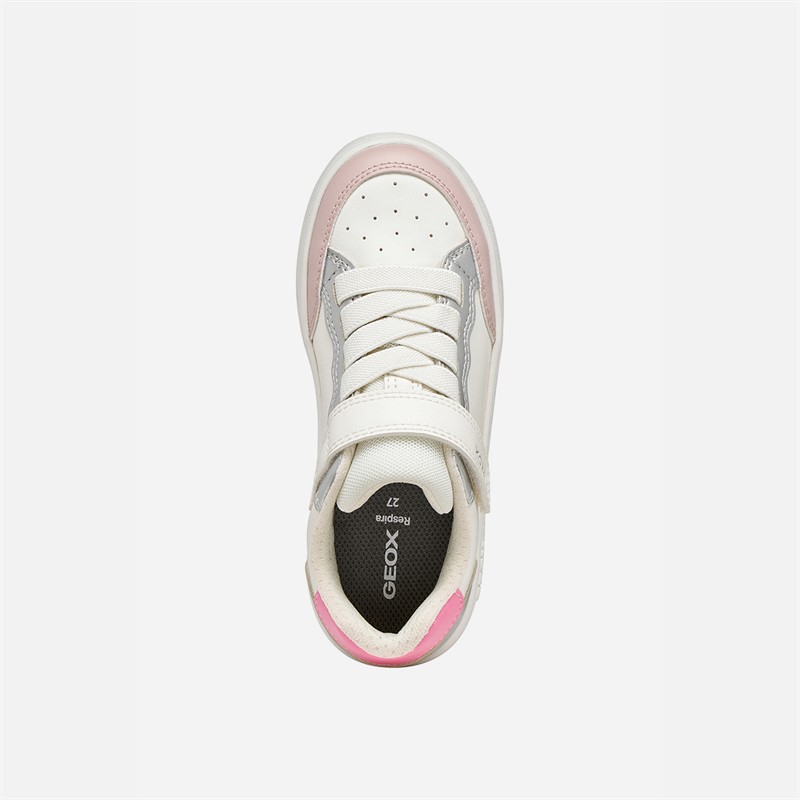 GEOX Girls Eclyper Trainers White/Rose