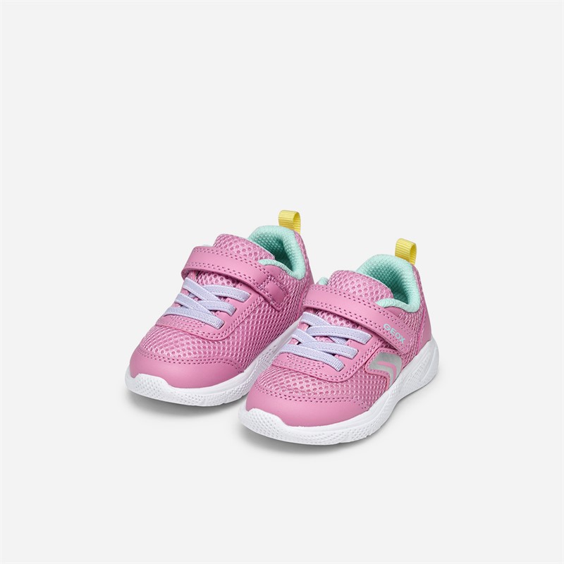 GEOX Infant Girls Sprintye Trainers Pink/Watersea
