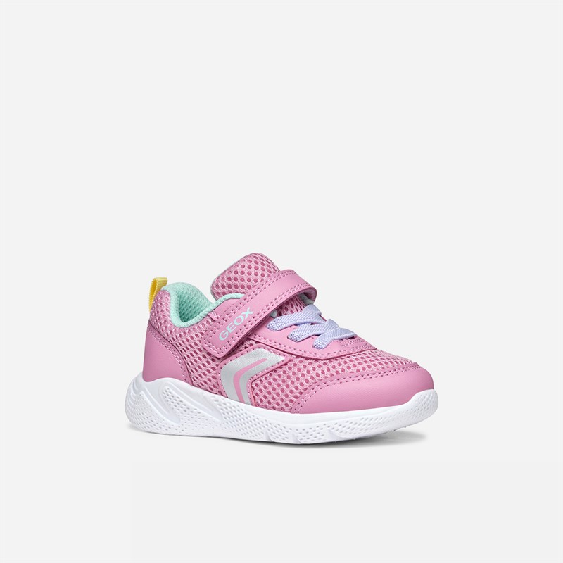 GEOX Infant Girls Sprintye Trainers Pink/Watersea