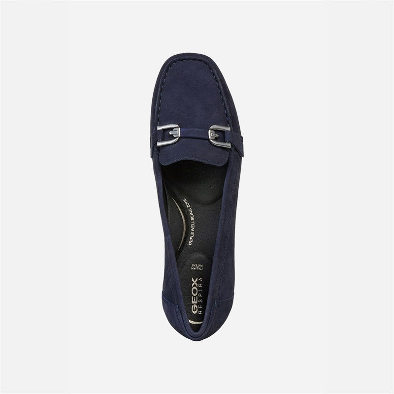 GEOX Womens Annytah Moccasins Dark Blue Dk Blue