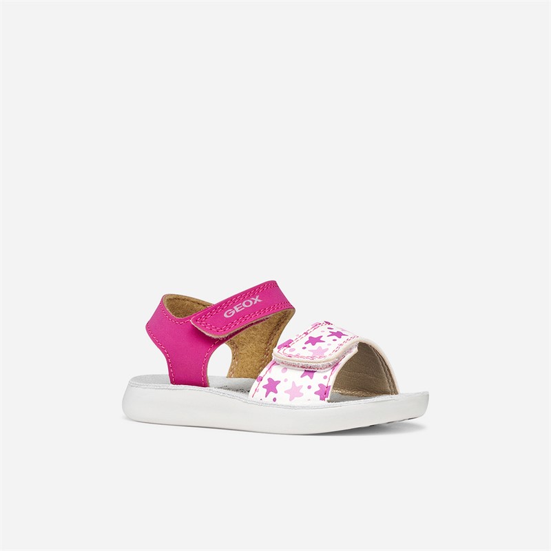 GEOX Infant Girls Lightfloppy Sandals Fuchsia/White