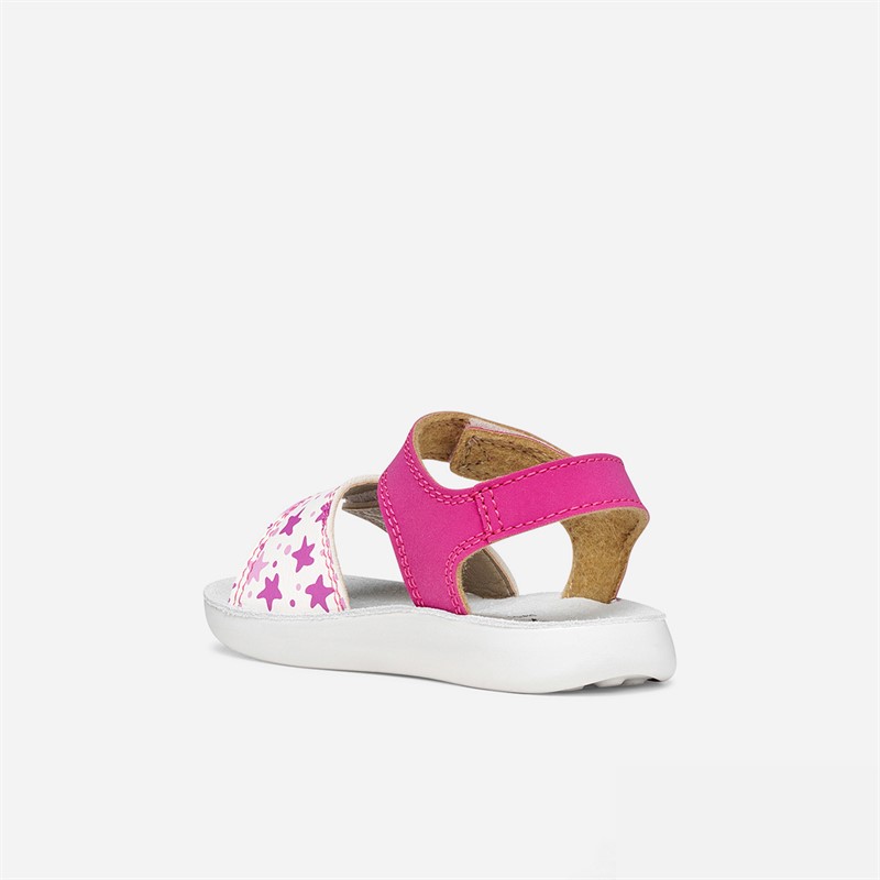 GEOX Infant Girls Lightfloppy Sandals Fuchsia/White