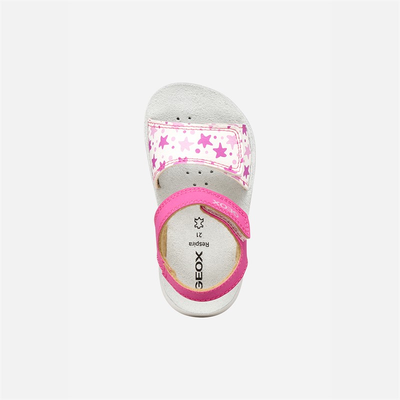 GEOX Infant Girls Lightfloppy Sandals Fuchsia/White