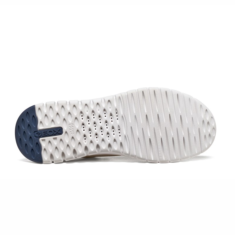 GEOX Mens Flextride R Trainers White/Dark Navy White/Dk Navy