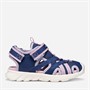 GEOX Girls Airadyum Sandals Navy/Lilac