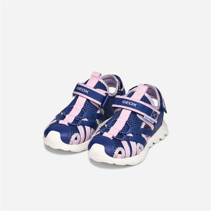 GEOX Girls Airadyum Sandals Navy/Lilac