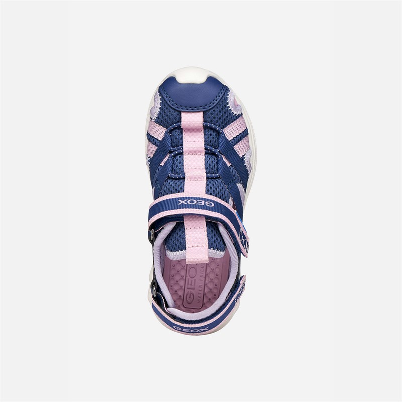 GEOX Girls Airadyum Sandals Navy/Lilac