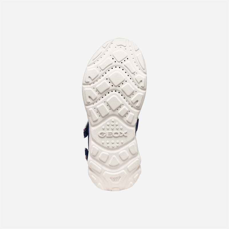 GEOX Girls Airadyum Sandals Navy/Lilac