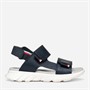 GEOX Boys Aiardyum Ankle Strap Sandals Navy/Red