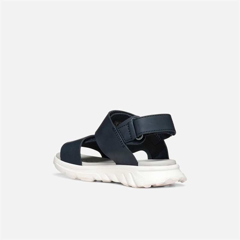 GEOX Boys Aiardyum Ankle Strap Sandals Navy/Red