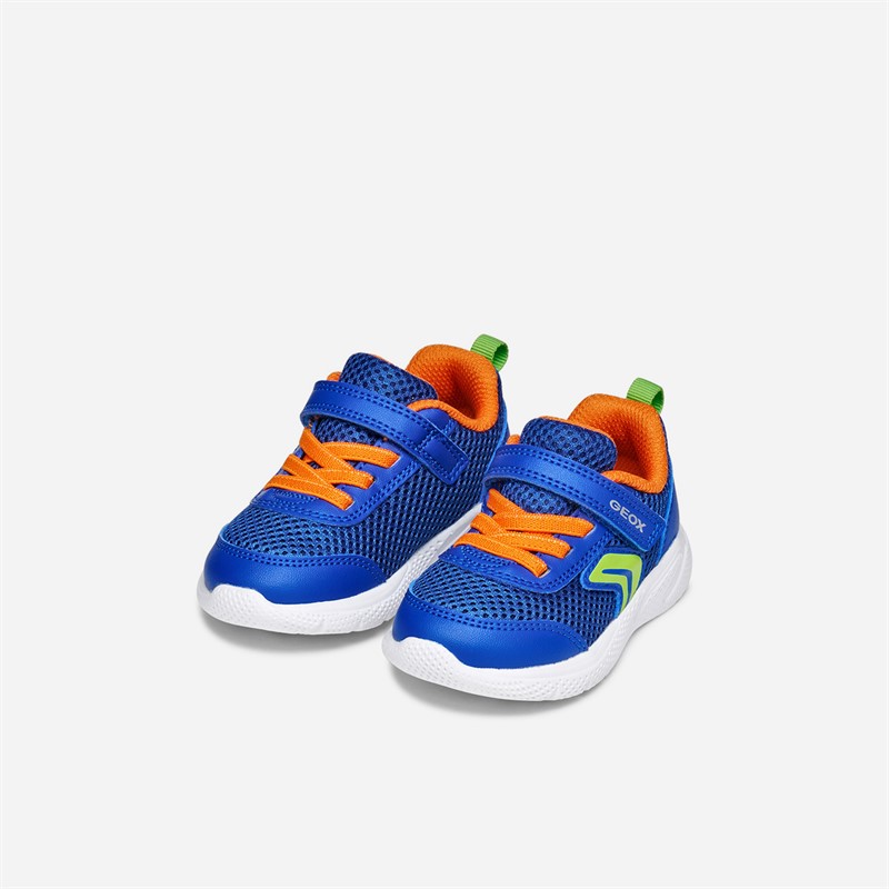 GEOX Infant Boys Sprintye Trainers Royal/Orange
