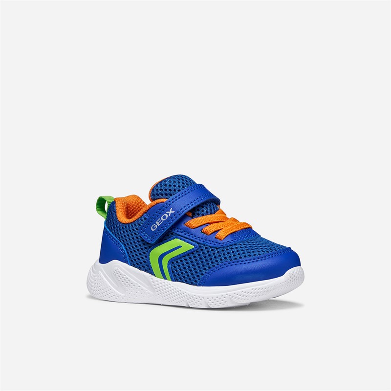 GEOX Infant Boys Sprintye Trainers Royal/Orange
