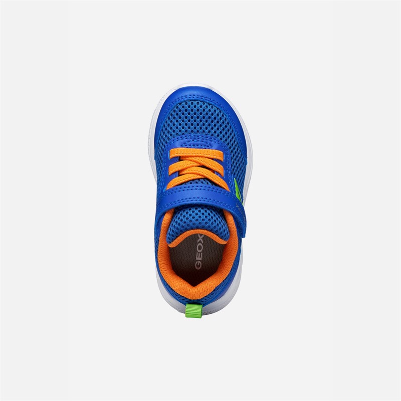GEOX Infant Boys Sprintye Trainers Royal/Orange