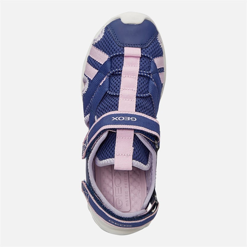 GEOX Junior Girls Airadyum Sandals Navy/Lilac