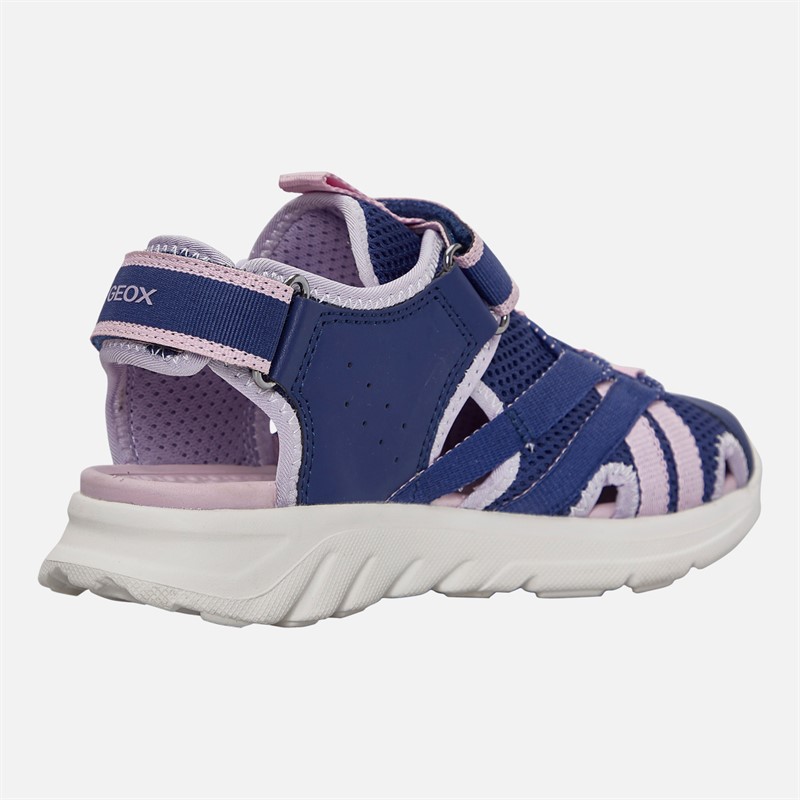 GEOX Junior Girls Airadyum Sandals Navy/Lilac