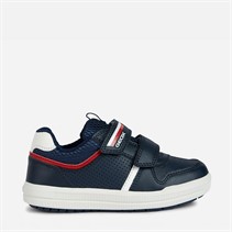 GEOX Junior Boys Arzach Trainers Navy/Red