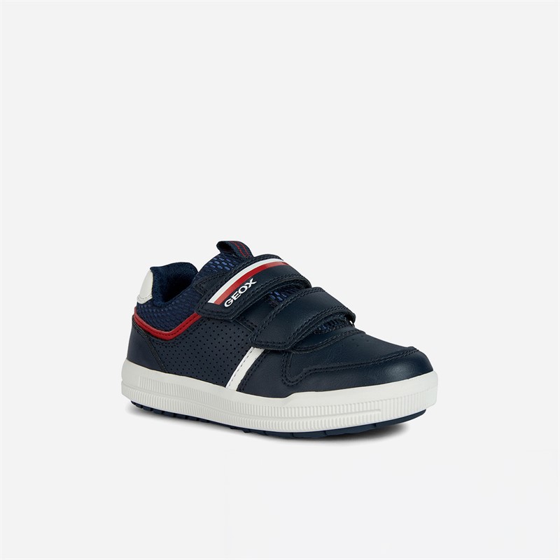 GEOX Junior Boys Arzach Trainers Navy/Red