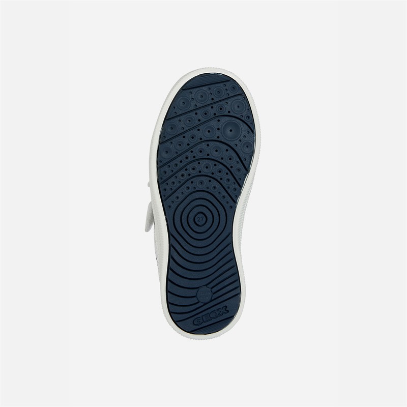 GEOX Junior Boys Arzach Trainers White/Navy