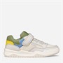 GEOX Junior Boys Perth Trainers Light Grey/Green Lt Grey/Green