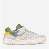 GEOX Junior Boys Perth Trainers Light Grey/Green Lt Grey/Green