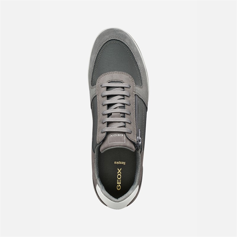 GEOX Mens Avery Trainers Dark Grey Dk Grey