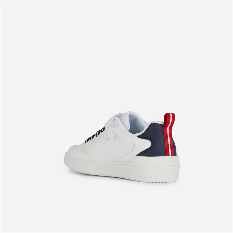 GEOX Junior Boys Washiba Trainers White/Navy