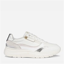 GEOX Womens Plummery Trainers White/Silver