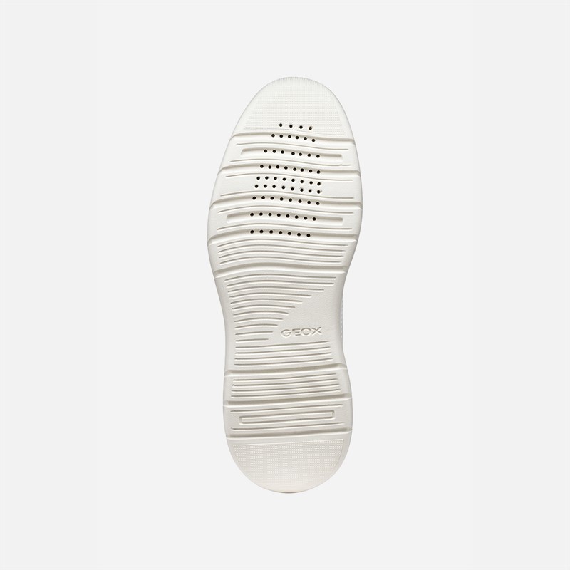 GEOX Womens Plummery Trainers White/Silver